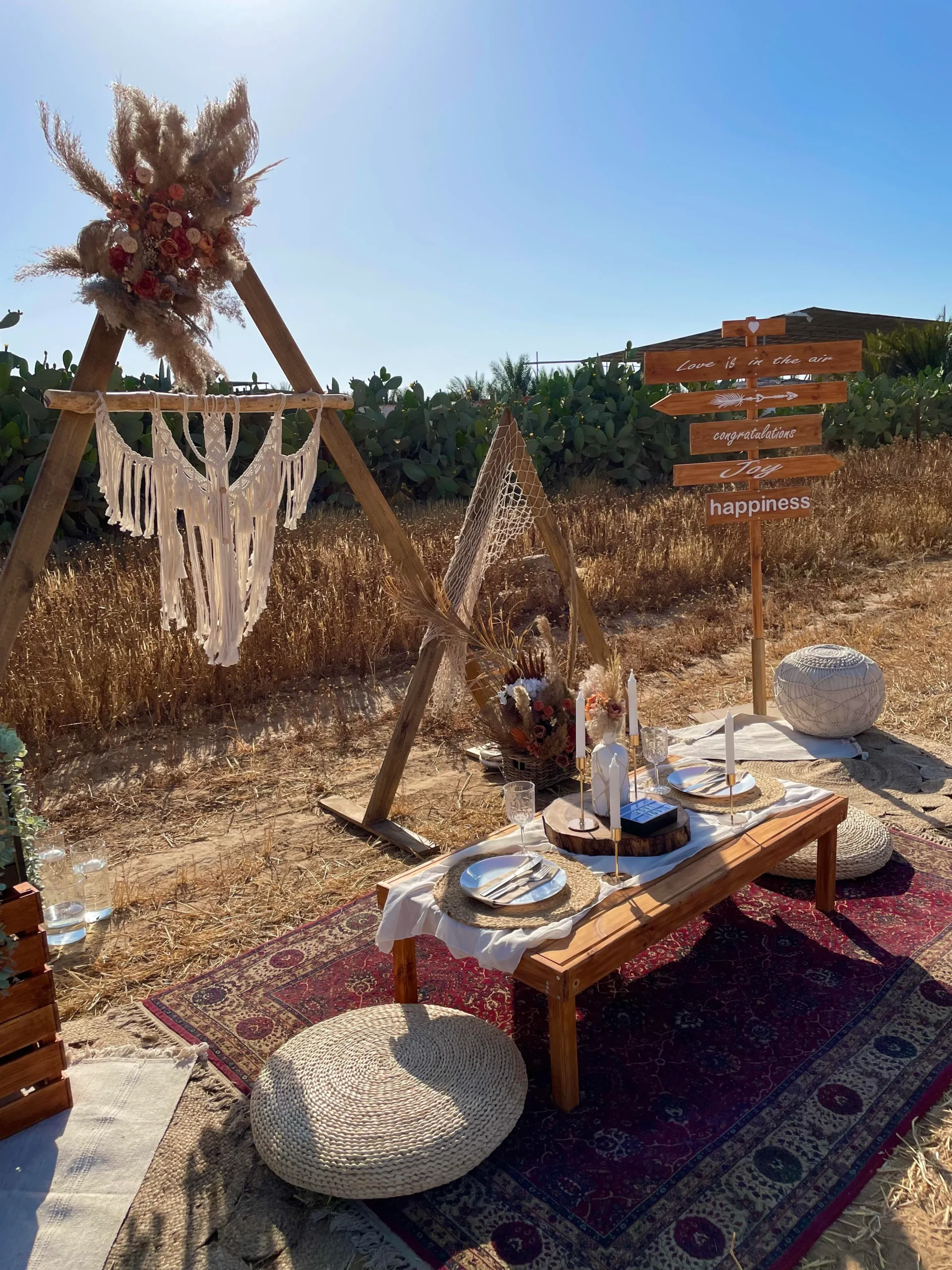 פינת ישיבה קסומה לדייט רומנטי , הצעת נישואין או כל חגיגה שרוצים לזכור לכל החיים. עיצוב מוקפד בסגנון כפרי רומנטי במיוחד! קיימות מגוון חבילות אפשריות